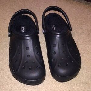 Crocs Furry Black Clogs